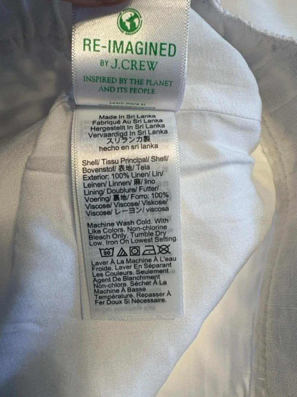 J. Crew 3" Harbor Linen Shorts Size 2X White Summer Vacation Beachy Coverup NWT - Picture 6 of 8